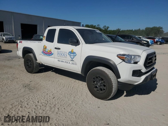 2022 Toyota Tacoma SR with VIN 3TYRX5GN5NT065551, listed as a Copart auction lot 57867435 with 51,120 mi miles and Salvage title. Bid and sale history available at DreamBid. Image 4.