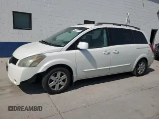 2005 Nissan Quest SL with VIN 5N1BV28U25N102483, listed as a Copart auction lot 69293754 with 0 mi miles and Salvage Title. Bid and sale history available at carsss.com. Image 1.