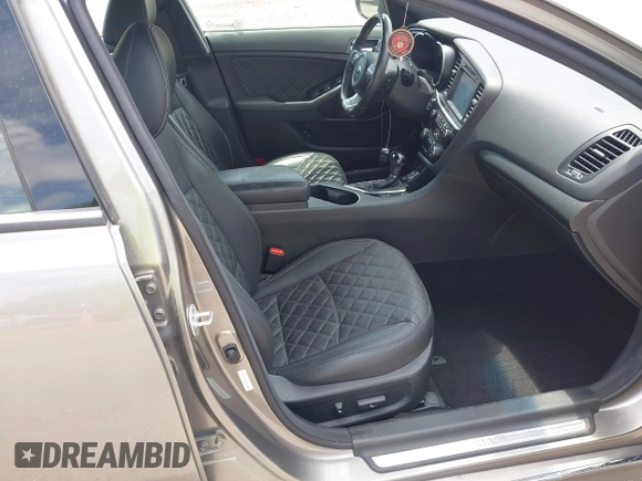 2015 Kia Optima SX Turbo with VIN 5XXGR4A62FG479575, listed as a IAAI auction lot 42357939 with 62,589 mi miles and . Bid and sale history available at DreamBid. Image 5.