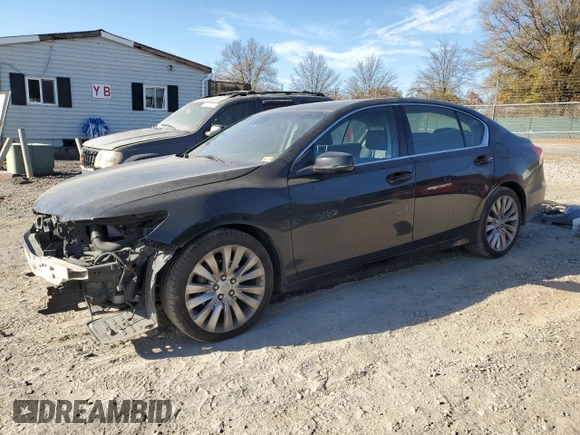 2014 Acura RLX Tech Pkg with VIN JH4KC1F50EC003834, listed as a Copart auction lot 78785784 with 151,684 mi miles and Salvage Title. Bid and sale history available at carsss.com. Image 1.