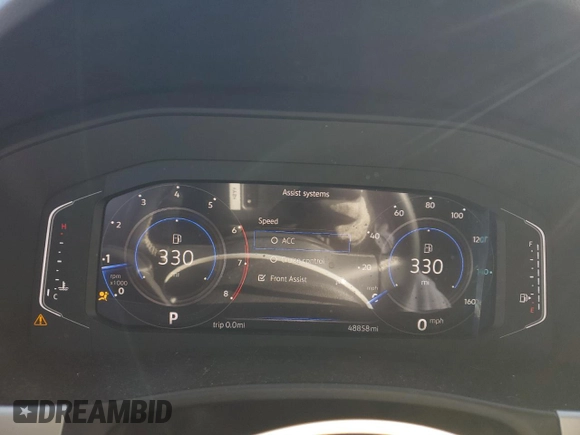 2022 Volkswagen Atlas SE z VIN 1V2JE2CA7NC225719, wystawiony jako Copart lot #83325534 z przebiegiem 48 858 mil mil oraz Szkoda całkowita • Salvage title. Historia ofert i sprzedaży dostępna na DreamBid. Obrazek 9.