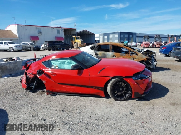 2024 Toyota Supra 3.0 with VIN WZ1DB0G07RW063657, listed as a IAAI auction lot 41428094 with 8,765 mi miles and . Bid and sale history available at DreamBid. Image 13.