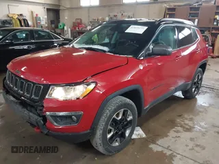 2018 Jeep Compass Trailhawk with VIN 3C4NJDDB5JT307366, listed as a IAAI auction lot 41839273 with 103,585 mi miles and . Bid and sale history available at carsss.com. Image 17.