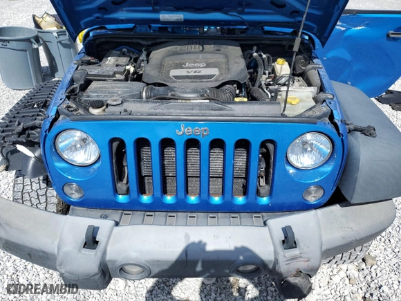 2015 Jeep Wrangler Sport with VIN 1C4AJWAG7FL695942, listed as a Copart auction lot 50296795 with 138,688 mi miles and Salvage Title. Bid and sale history available at carsss.com. Image 14.