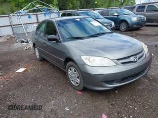 2005 Honda Civic VP with VIN 1HGES16365L004990, listed as a IAAI auction lot 42208038 with Not Provided miles and . Bid and sale history available at carsss.com. Image 1.