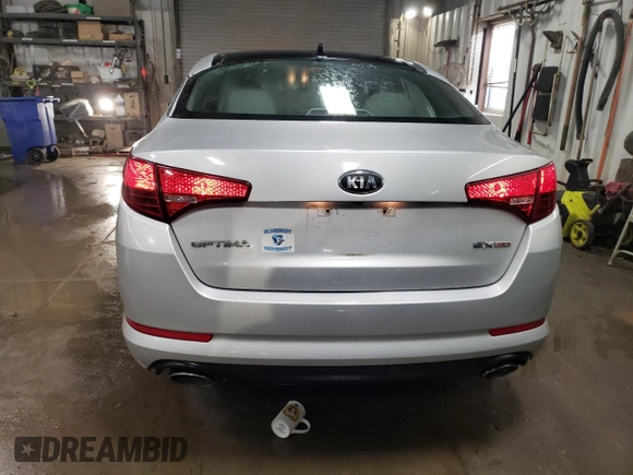 2013 Kia Optima EX with VIN 5XXGN4A70DG187683, listed as a Copart auction lot 45569855 with 128,236 mi miles and Salvage Title. Bid and sale history available at carsss.com. Image 6.