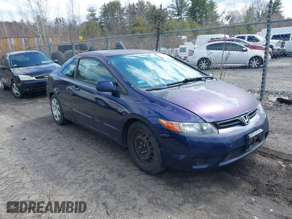 2007 Honda Civic Cpe LX with VIN 2HGFG12627H502786, listed as a IAAI auction lot 41875135 with 137,039 mi miles. Bid and sale history available at carsss.com. Image 1.