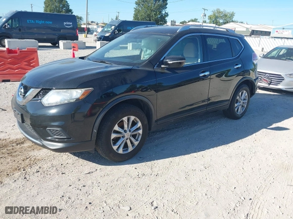 2015 Nissan Rogue S with VIN KNMAT2MT1FP586459, listed as a IAAI auction lot 40251580 with 109,513 mi miles. Bid and sale history available at carsss.com. Image 2.