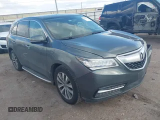 2014 Acura MDX Tech Pkg with VIN 5FRYD3H40EB017646, listed as a IAAI auction lot 41483117 with 123,667 mi miles. Bid and sale history available at carsss.com. Image 1.