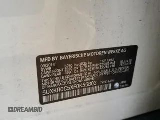2015 BMW X5 xDrive35i z VIN 5UXKR0C5XF0K55803, wystawiony jako Copart lot #57133455 z przebiegiem 169 417 mil mil oraz Czysty tytuł • Clean title. Historia ofert i sprzedaży dostępna na DreamBid. Obrazek 13.