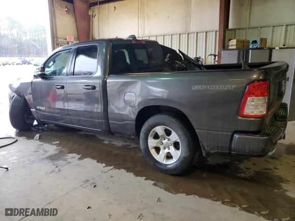 2021 Ram 1500 Big Horn with VIN 1C6SRFBT8MN614917, listed as a Copart auction lot 48201625 with 56,179 mi miles and Clean Title. Bid and sale history available at carsss.com. Image 2.