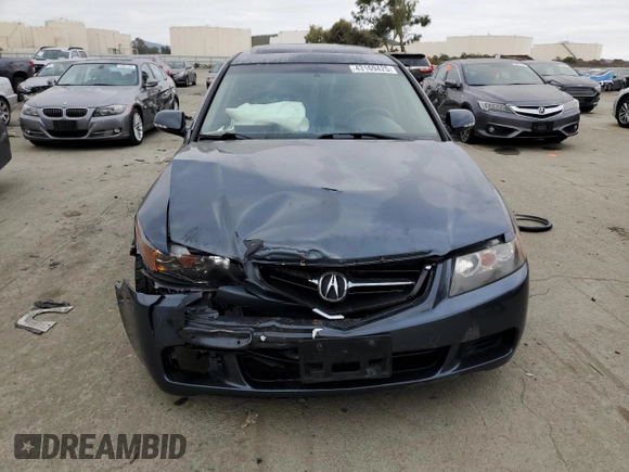 2004 Acura TSX w/Navigation with VIN JH4CL96994C019356, listed as a Copart auction lot 43169425 with 161,442 mi miles and Salvage Title. Bid and sale history available at carsss.com. Image 5.