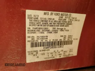 2014 Ford Taurus Limited с VIN 1FAHP2J83EG132852, выставлен на аукционе Copart как лот 46183505 с пробегом 66 479 миль миль и Списание • Salvage title. История ставок и продаж доступна на DreamBid. Изображение 12.