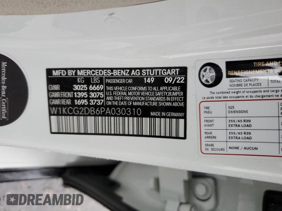 2023 Mercedes-Benz EQS 450+ z VIN W1KCG2DB6PA030310, wystawiony jako Copart lot #44193655 z przebiegiem 10 755 mil mil oraz Szkoda całkowita • Salvage title. Historia ofert i sprzedaży dostępna na DreamBid. Obrazek 12.