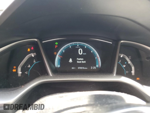 2016 Honda Civic EX with VIN 19XFC2F74GE233267, listed as a Copart auction lot 50123275 with 70,018 mi miles and Salvage Title. Bid and sale history available at DreamBid. Image 9.