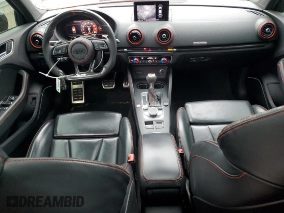 2019 Audi RS 3 with VIN WUABWGFF2KA906727, listed as a Copart auction lot 49337425 with 52,355 mi miles and Salvage title. Bid and sale history available at DreamBid. Image 8.