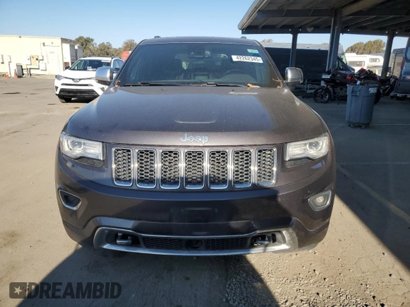 2014 Jeep Grand Cherokee Overland with VIN 1C4RJFCM1EC582749, listed as a Copart auction lot 42262345 with 133,285 mi miles and Clean Title. Bid and sale history available at DreamBid. Image 5.