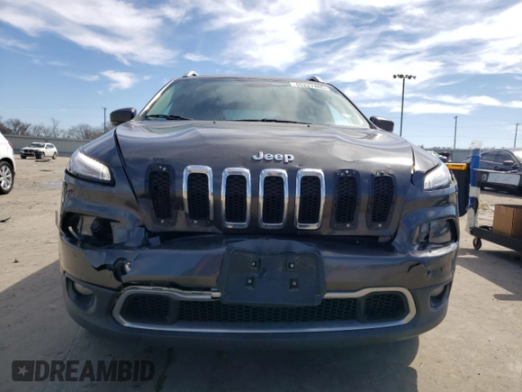 2015 Jeep Cherokee Limited with VIN 1C4PJLDBXFW532225, listed as a Copart auction lot 46227465 with 97,428 mi miles and Salvage Title. Bid and sale history available at DreamBid. Image 5.
