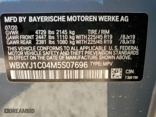 2021 BMW X2 xDrive28i with VIN WBXYJ1C04M5S07696, listed as a Copart auction lot 73412384 with 35,004 mi miles and Salvage Title. Bid and sale history available at carsss.com. Image 13.