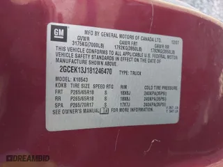 2008 Chevrolet Silverado 1500 LT w/1LT with VIN 2GCEK13J181246470, listed as a IAAI auction lot 40390209 with 195,631 mi miles. Bid and sale history available at carsss.com. Image 9.