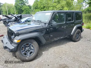 2022 Jeep Wrangler Unlimited Sport S with VIN 1C4HJXDG7NW227321, listed as a Copart auction lot 65001165 with 25,369 mi miles and Salvage title. Bid and sale history available at DreamBid. Image 1.