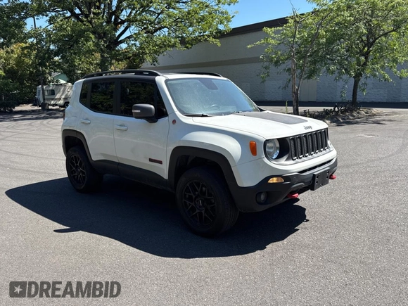 2017 Jeep Renegade Trailhawk with VIN ZACCJBCB6HPE79727, listed as a Copart auction lot 64074965 with 90,651 mi miles and Salvage title. Bid and sale history available at DreamBid. Image 1.