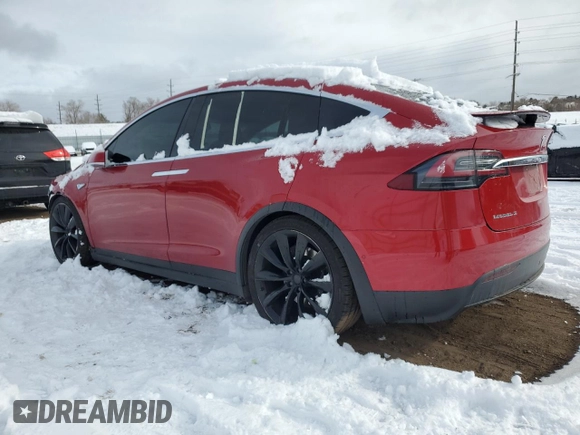 2016 Tesla Model X 70D with VIN 5YJXCAE23GF004772, listed as a Copart auction lot 45426655 with 77,453 mi miles and Salvage Title. Bid and sale history available at DreamBid. Image 2.