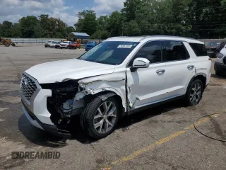 2022 Hyundai Palisade SEL with VIN KM8R44HE9NU449398, listed as a Copart auction lot 56961065 with 54,670 mi miles and Salvage title. Bid and sale history available at DreamBid. Image 1.