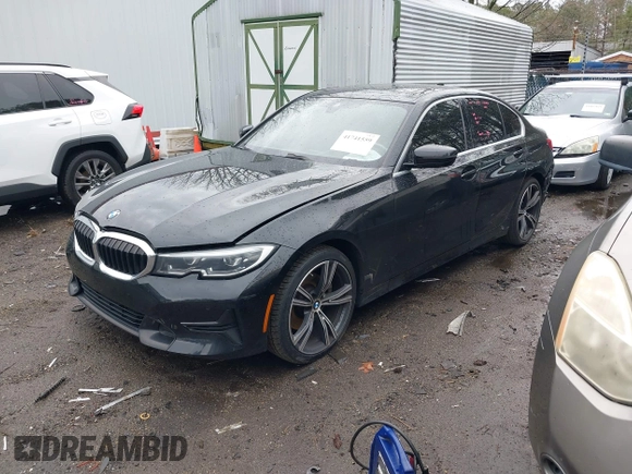 2021 BMW 3 Series 330i with VIN 3MW5R1J08M8B98335, listed as a IAAI auction lot 41741559 with 48,430 mi miles. Bid and sale history available at carsss.com. Image 17.