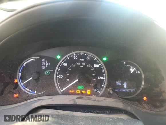 2011 Lexus CT 200h with VIN JTHKD5BH8B2041432, listed as a Copart auction lot 50559935 with 119,467 mi miles and Salvage title. Bid and sale history available at DreamBid. Image 9.