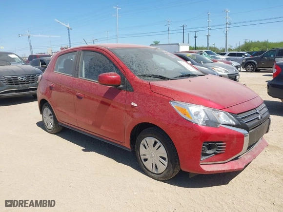 2024 Mitsubishi Mirage ES with VIN ML32AUHJ4RH026807, listed as a IAAI auction lot 41962424 with 5,930 mi miles. Bid and sale history available at carsss.com. Image 1.