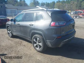 2019 Jeep Cherokee Limited with VIN 1C4PJMDN5KD169421, listed as a IAAI auction lot 42154616 with 125,143 mi miles and . Bid and sale history available at DreamBid. Image 3.