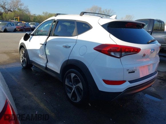 2016 Hyundai Tucson Limited with VIN KM8J33A29GU051038, listed as a IAAI auction lot 41995825 with 97,775 mi miles. Bid and sale history available at carsss.com. Image 3.