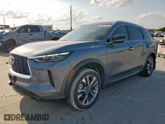 2023 Infiniti QX60 Luxe с VIN 5N1DL1FS8PC350794, выставлен на аукционе Copart как лот 55070775 с пробегом 30 667 миль миль и Списание • Salvage title. История ставок и продаж доступна на DreamBid. Изображение 1.