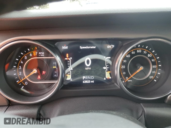 2020 Jeep Wrangler Unlimited Freedom with VIN 1C4HJXDG0LW285901, listed as a Copart auction lot 52193555 with 63,823 mi miles and Salvage title. Bid and sale history available at DreamBid. Image 9.