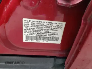 2005 Honda Pilot EX-L z VIN 5FNYF18505B001357, wystawiony jako Copart lot #60452865 z przebiegiem 189 862 mil mil oraz Szkoda całkowita • Salvage title. Historia ofert i sprzedaży dostępna na DreamBid. Obrazek 14.