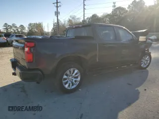 2022 Chevrolet Silverado 1500 Custom with VIN 1GCPDBEK3NZ536064, listed as a Copart auction lot 87393114 with 52,729 mi miles and Salvage Title. Bid and sale history available at carsss.com. Image 3.