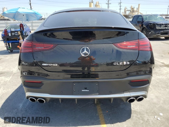 2024 Mercedes-Benz GLE 53 AMG with VIN 4JGFD6BB3RB196433, listed as a Copart auction lot 57479685 with 9,106 mi miles and Salvage title. Bid and sale history available at DreamBid. Image 6.
