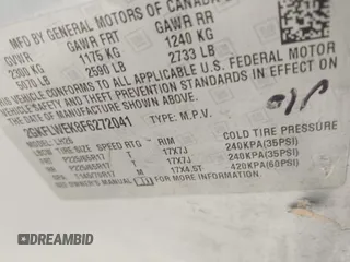 2015 GMC Terrain SLE z VIN 2GKFLWEK8F6272041, wystawiony jako IAAI lot #42308812 z przebiegiem 188 543 mil mil oraz . Historia ofert i sprzedaży dostępna na DreamBid. Obrazek 9.