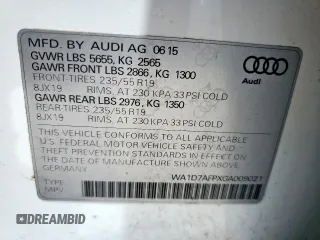2016 Audi Q5 Premium Plus z VIN WA1D7AFPXGA009021, wystawiony jako Copart lot #62053695 z przebiegiem 185 064 mil mil oraz Szkoda całkowita • Salvage title. Historia ofert i sprzedaży dostępna na DreamBid. Obrazek 13.
