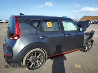 2021 Kia Soul Turbo with VIN KNDJ53AF6M7779086, listed as a Copart auction lot 81195814 with 7,479 mi miles and Salvage Title. Bid and sale history available at DreamBid. Image 3.