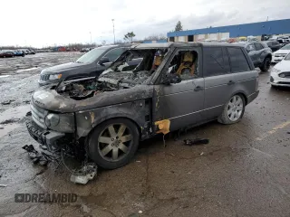 2007 Land Rover Range Rover HSE with VIN SALMF15437A240576, listed as a Copart auction lot 47800325 with Not provided miles and Salvage title. Bid and sale history available at DreamBid. Image 1.