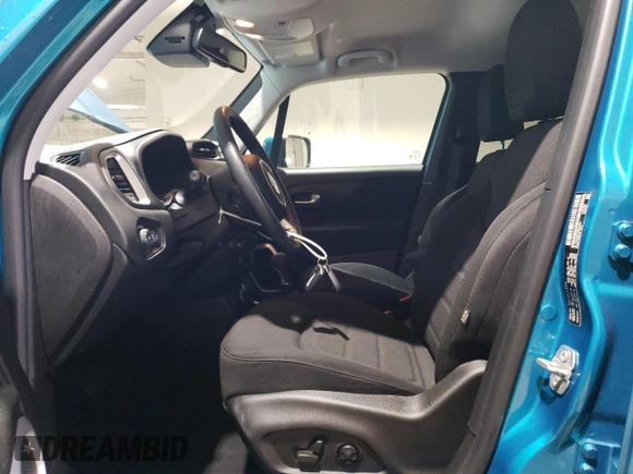 2021 Jeep Renegade Latitude with VIN ZACNJDB1XMPN33454, listed as a Copart auction lot 52956695 with 9,539 mi miles and Salvage Title. Bid and sale history available at carsss.com. Image 7.