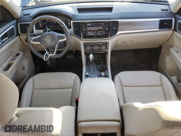 2021 Volkswagen Atlas SEL with VIN 1V2BP2CAXMC587654, listed as a Copart auction lot 49255785 with 117,106 mi miles and Salvage title. Bid and sale history available at DreamBid. Image 8.