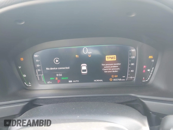 2025 Honda Accord Sport-L with VIN 1HGCY2F72SA029021, listed as a IAAI auction lot 42124355 with 3,768 mi miles and . Bid and sale history available at DreamBid. Image 7.