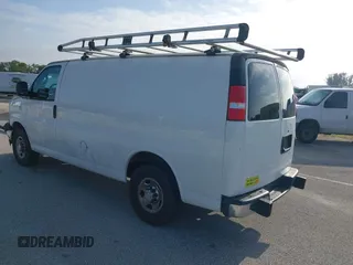 2019 Chevrolet Express Cargo Van with VIN 1GCWGAFG5K1254736, listed as a IAAI auction lot 41880050 with 136,132 mi miles. Bid and sale history available at carsss.com. Image 3.