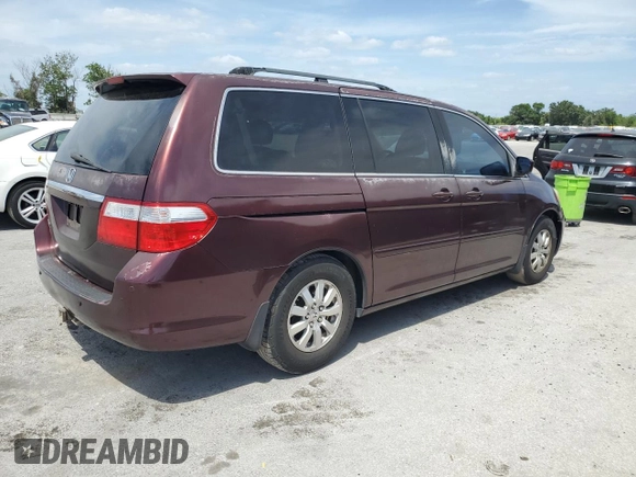 2007 Honda Odyssey Touring with VIN 5FNRL38827B062909, listed as a Copart auction lot 54449875 with 198,457 mi miles and Clean Title. Bid and sale history available at carsss.com. Image 3.