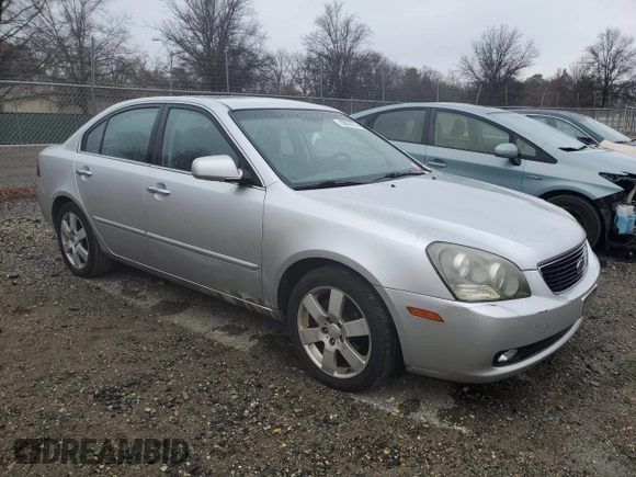 2007 Kia Optima EX with VIN KNAGE124X75120601, listed as a Copart auction lot 83358924 with 168,546 mi miles and Clean Title. Bid and sale history available at carsss.com. Image 4.