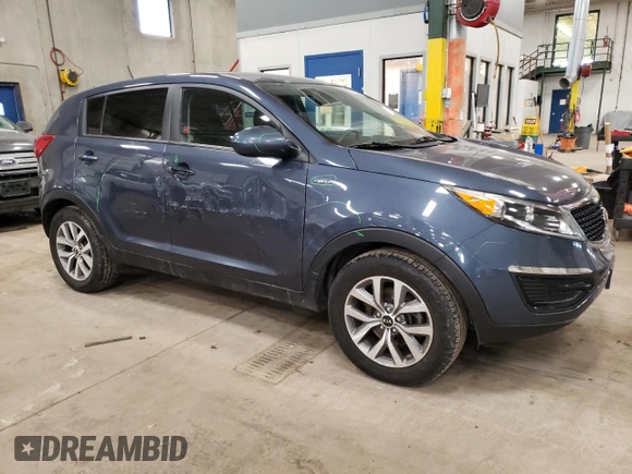 2015 Kia Sportage LX with VIN KNDPBCAC1F7773871, listed as a Copart auction lot 42285355 with 163,646 mi miles and Salvage Title. Bid and sale history available at carsss.com. Image 4.