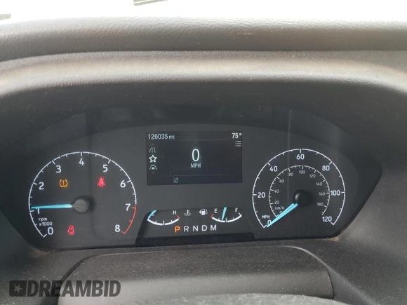 2020 Ford Transit Cargo with VIN 1FTYE1C89LKB55957, listed as a Copart auction lot 58958685 with 126,035 mi miles and Clean title. Bid and sale history available at DreamBid. Image 9.
